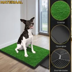 Toivo HondenToilet Kunstgras - Zwart - Geurafstotend - 62 X 49 X 6.6 CM - Honden Wc Outdoor - Zindelijkheidstraining Hond - Puppy Pads - Dierentoilet -Hondenbenodigdheden 1200x1200 874