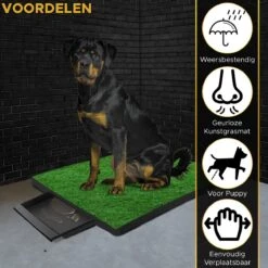 Toivo HondenToilet Kunstgras - Zwart - Geurafstotend - 62 X 49 X 6.6 CM - Honden Wc Outdoor - Zindelijkheidstraining Hond - Puppy Pads - Dierentoilet -Hondenbenodigdheden 1200x1200 875