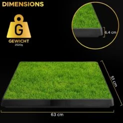 Toivo HondenToilet Kunstgras - Zwart - Geurafstotend - 62 X 49 X 6.6 CM - Honden Wc Outdoor - Zindelijkheidstraining Hond - Puppy Pads - Dierentoilet -Hondenbenodigdheden 1200x1200 878