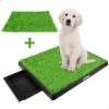 AWEMOZ Hondentoilet Kunstgras - Met 2 Matten En Opvangbak - 64x52x7,5cm - Puppy Pads - Zindelijkheidstraining Hond - Training Pads - Indoor / Outdoor Honden Toilet -Hondenbenodigdheden 1200x1200 887