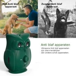 Bolify - Anti Blaf Apparaat - Anti Blafband - Anti Blaf - Zonder Schok - Diervriendelijk - Ultrasoon - Uil Model -Hondenbenodigdheden 1200x1200 936
