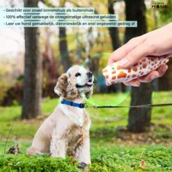 Merkloos LotaHome - Anti Blaf Apparaat - Hondentrainer Voor Binnen En Buiten - Bereik Tot 15 Meter - Diervriendelijk - Zonder Schok - Ultrasone - Voor Alle Honden - Inclusief Clicker -Hondenbenodigdheden 1200x1200 973
