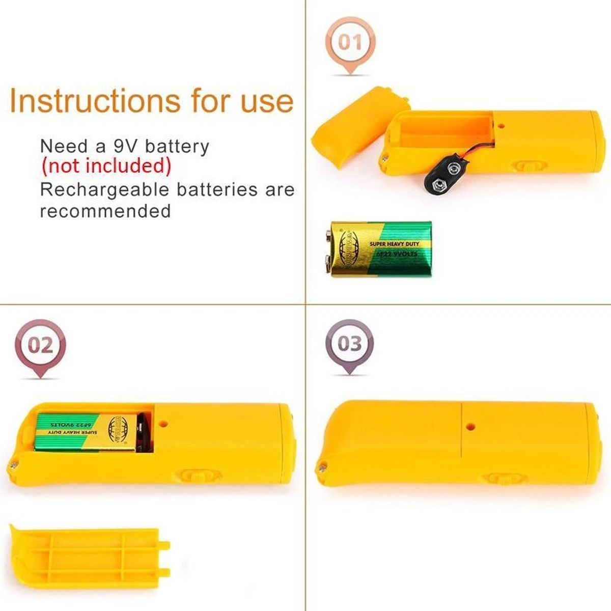Merkloos Diervriendelijke Ultrasone Anti-Blaf Apparaat - Effectieve Hondentrainer - Anti Blaf Middel - Ultrasone Hondentrainer - Honden Clickertraining - Trainingshulp 4 Merkloos Diervriendelijke Ultrasone Anti-Blaf Apparaat - Effectieve Hondentrainer - Anti Blaf Middel - Ultrasone Hondentrainer - Honden Clickertraining - Trainingshulp - Afbeelding 2