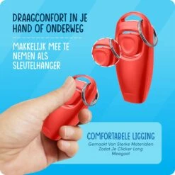 VEDIC® - Luxe Clicker Met Fluit - Clickertraining - Rood - Bevestigingsring - Fluit - Hondentraining 12 VEDIC® - Luxe Clicker Met Fluit - Clickertraining - Rood - Bevestigingsring - Fluit - Hondentraining -Hondenbenodigdheden 1200x1200 993