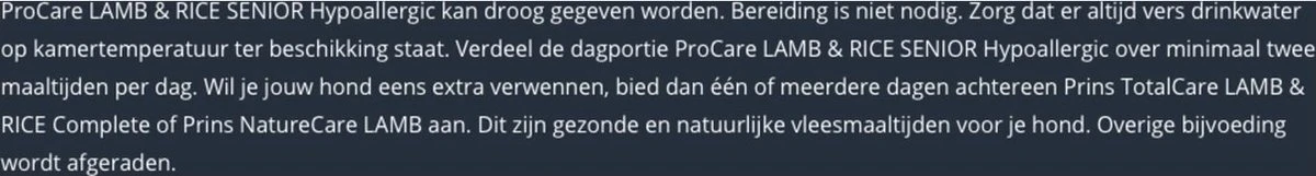Prins Procare Hypoallergic Senior - Lam & Rijst - Hondenvoer - 15 Kg 14 Prins Procare Hypoallergic Senior - Lam & Rijst - Hondenvoer - 15 Kg - Afbeelding 12