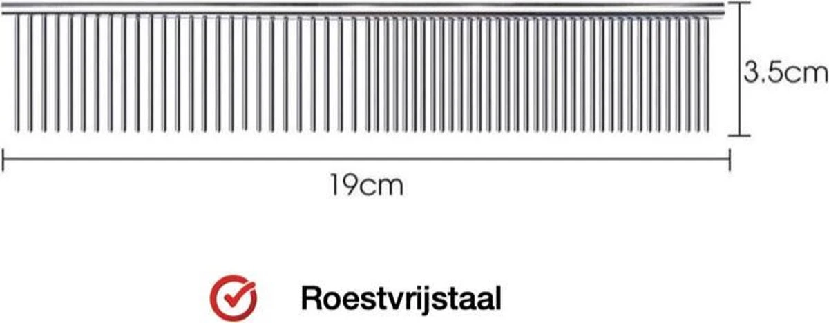 Merkloos Anti-Klit- Kam - Haarverwijderaar Voor Huisdieren - Pijnloos - Roestvrijstaal - Huisdiervriendelijk 9 Merkloos Anti-Klit- Kam - Haarverwijderaar Voor Huisdieren - Pijnloos - Roestvrijstaal - Huisdiervriendelijk - Afbeelding 7