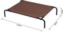 PawHut Hondenstretcher XL 110x68x19 Cm. Bruin / Grijs -Hondenbenodigdheden 1200x619