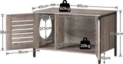 Houten Kattenhuis - Kattenkast Voor Binnen & Buiten - Kattenhok - Kattenhuisje Hout Met Deur En Gat - Hondenhok Voor Kleine Honden - 80 X 45 X 50.5 Cm 8 Houten Kattenhuis - Kattenkast Voor Binnen & Buiten - Kattenhok - Kattenhuisje Hout Met Deur En Gat - Hondenhok Voor Kleine Honden - 80 X 45 X 50.5 Cm -Hondenbenodigdheden 1200x626 8