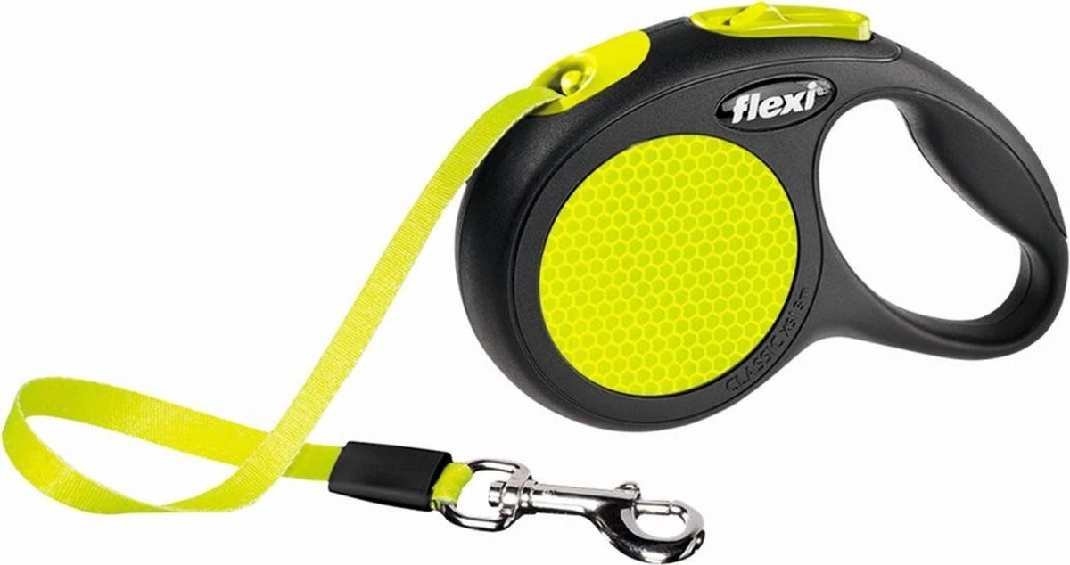 Flexi New Classic Tape - Hondenriem - Geel/Zwart - XS - 3 M 3 Flexi New Classic Tape - Hondenriem - Geel/Zwart - XS - 3 M