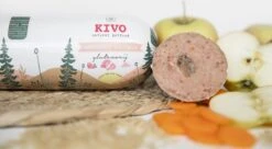 Kivo Petfood Houdbare Worst 12 X 600 Gram Kip & Zalm - Zacht Gestoomd Vlees - Glutenvrij Zonder Andere Fratsen -Hondenbenodigdheden 1200x660