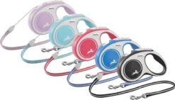 Hondenriem - Looplijn - FLEXI Rollijn NEW COMFORT Koord - M - Rose - 8 Meter -Hondenbenodigdheden 1200x685