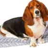 Happysnoots Hondenkussen 70 X 50cm - Hondenbed - Donut Dog Bed - Fluffy - Grijs - Wasbaar
