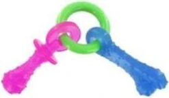 Nylabone Puppy Teething Pacifier Flexible - Hondenspeelgoed - Bacon 215x100x38 Mm 108 G Roze Blauw Groen Tot 11kg Small -Hondenbenodigdheden 1200x693 4
