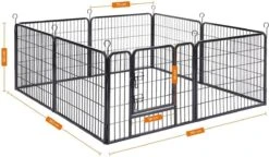Hoppa! Hondenhekje - Puppyren - 160x160 Cm - 8 Delen Van 80 X 60 Cm - Vierkant, Rechthoek Of Achthoek Naar Keuze - Zwart 12 Hoppa! Hondenhekje - Puppyren - 160x160 Cm - 8 Delen Van 80 X 60 Cm - Vierkant, Rechthoek Of Achthoek Naar Keuze - Zwart -Hondenbenodigdheden 1200x701 2