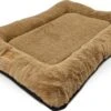 Topmast Soft Pluche Benchmat - Comfort Benchkussen - Beige - Small - 61 X 46 X 6 Cm - Voor Honden - Hondenkussen