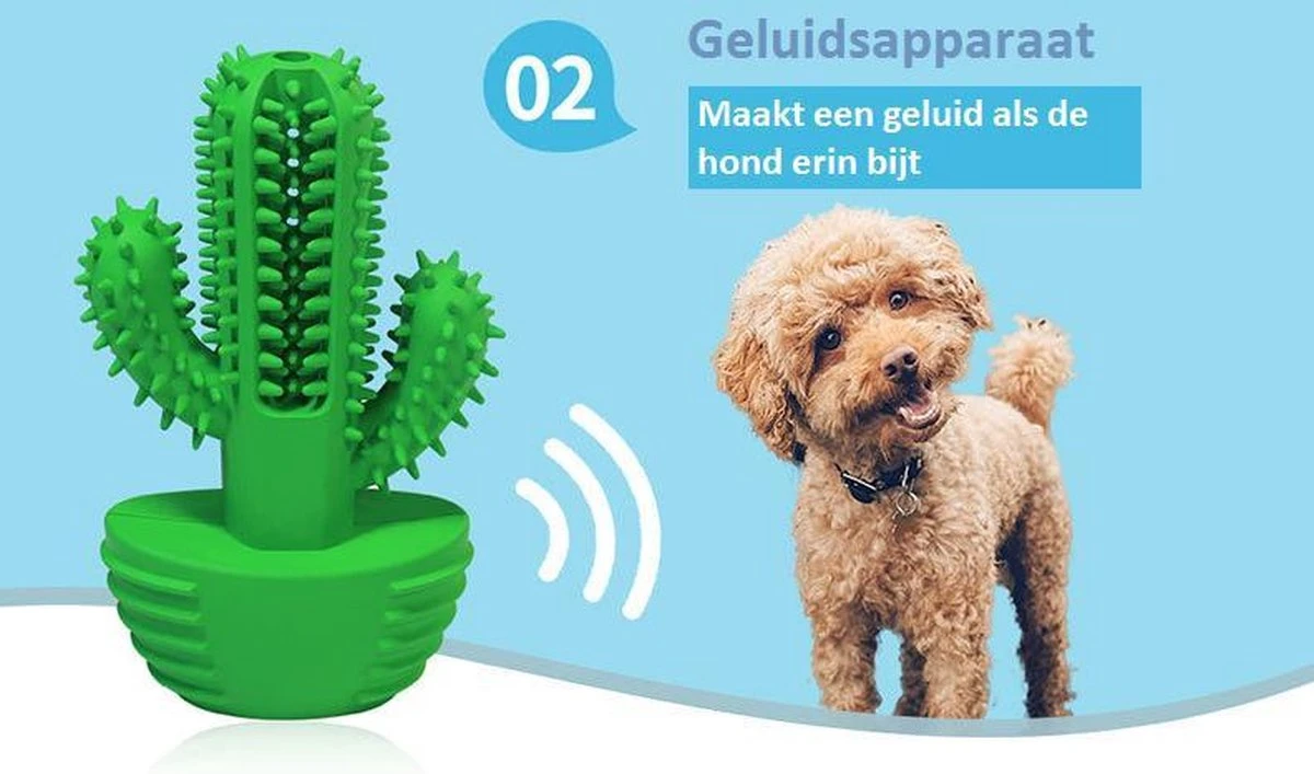 Tandenborstel + TANDPASTA Hond Melk Geur Smaak En Piep Honden Speelgoed - Cactus Dog Toy Tandverzorging Kauwbotten Hondenspeelgoed Hondenbot Kauwstaaf Tanden Puppy Hondenspeeltje Sterk Kauwspeelgoed - Dutchwide 5 Tandenborstel + TANDPASTA Hond Melk Geur Smaak En Piep Honden Speelgoed - Cactus Dog Toy Tandverzorging Kauwbotten Hondenspeelgoed Hondenbot Kauwstaaf Tanden Puppy Hondenspeeltje Sterk Kauwspeelgoed - Dutchwide - Afbeelding 3
