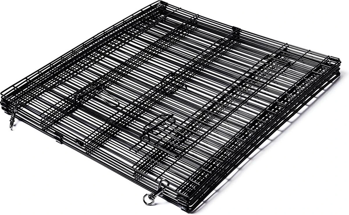 Topmast Puppyren Uitvouwbaar - Zwart - 560 Cm Omtrek - 60 Cm Hoog - Opvouwbaar XL - Hondenren 4 Topmast Puppyren Uitvouwbaar - Zwart - 560 Cm Omtrek - 60 Cm Hoog - Opvouwbaar XL - Hondenren - Afbeelding 2