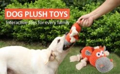 Merkloos Hondenknuffel - Interactief Piepspeelgoed Voor Honden - Teddy - Stoer Hondenkauwspeelgoed - Met Katoenen Materiaal En Gekreukt Papier - Hondenspeelgoed Voor Grote En Kleine Honden -Hondenbenodigdheden 1200x742 6