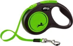 Flexi New Neon Tape - Hondenriem - Zwart/Groen - M - 5 M - (<25 Kg) -Hondenbenodigdheden 1200x770 1