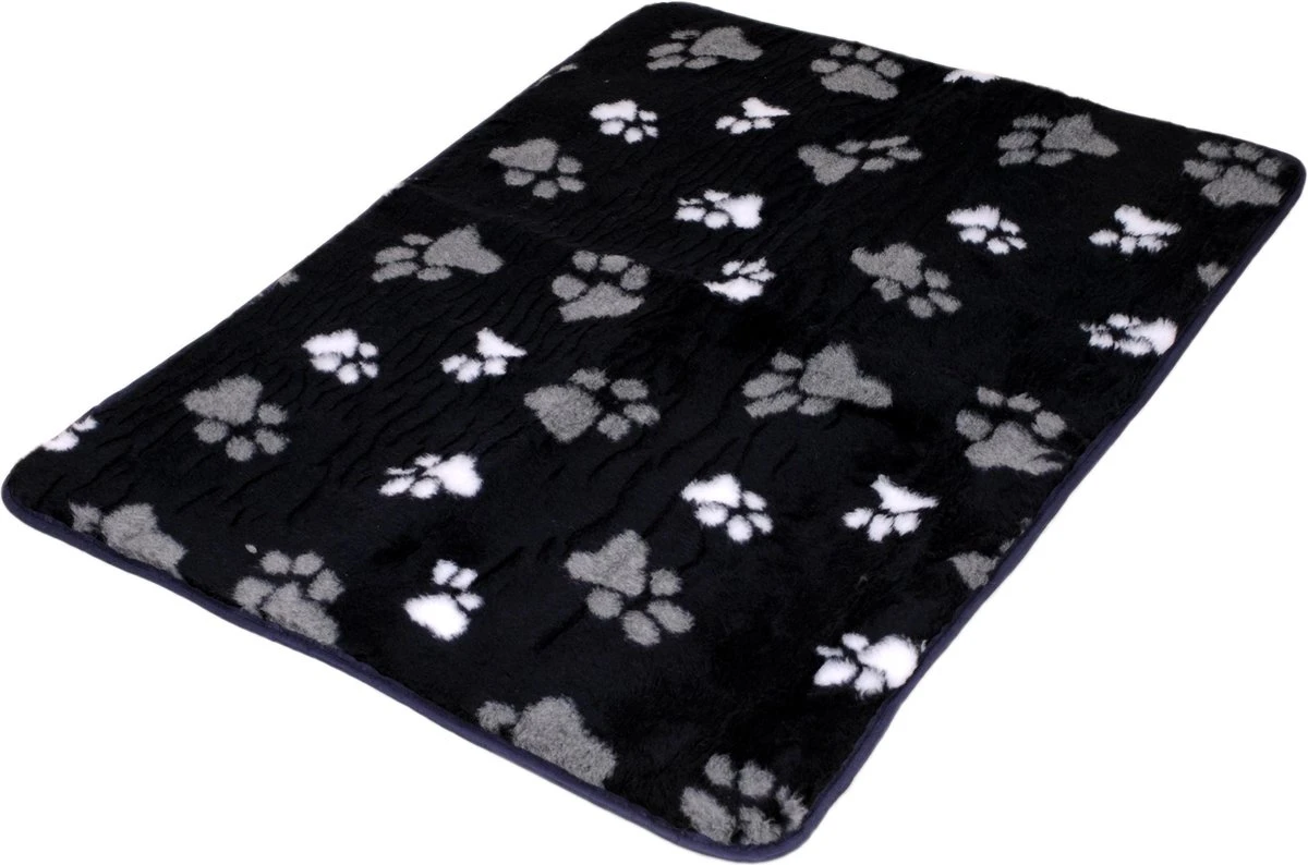 Lovely Nights Vetbed/kleed Blue With 2 Color Print Paw Met Bies 120x75 Rechthoek 3 Lovely Nights Vetbed/kleed Blue With 2 Color Print Paw Met Bies 120x75 Rechthoek
