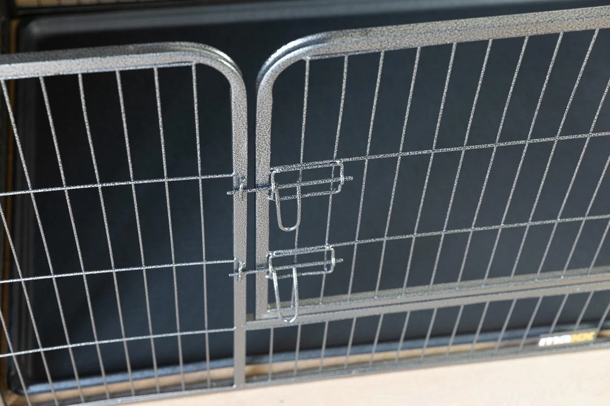 MaxxPet Puppyren - Hondenbench - Puppykennel - Hondenren - 125 X 78 X 80 Cm - Zwart 5 MaxxPet Puppyren - Hondenbench - Puppykennel - Hondenren - 125 X 78 X 80 Cm - Zwart - Afbeelding 3