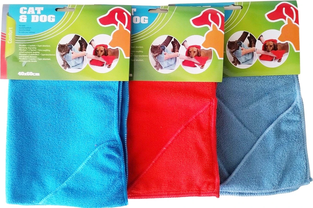 Dierenhanddoek Microvezel - Honden En Katten - Incl. Handvatten - 40x60 Cm - Lichtblauw 6 Dierenhanddoek Microvezel - Honden En Katten - Incl. Handvatten - 40x60 Cm - Lichtblauw - Afbeelding 4