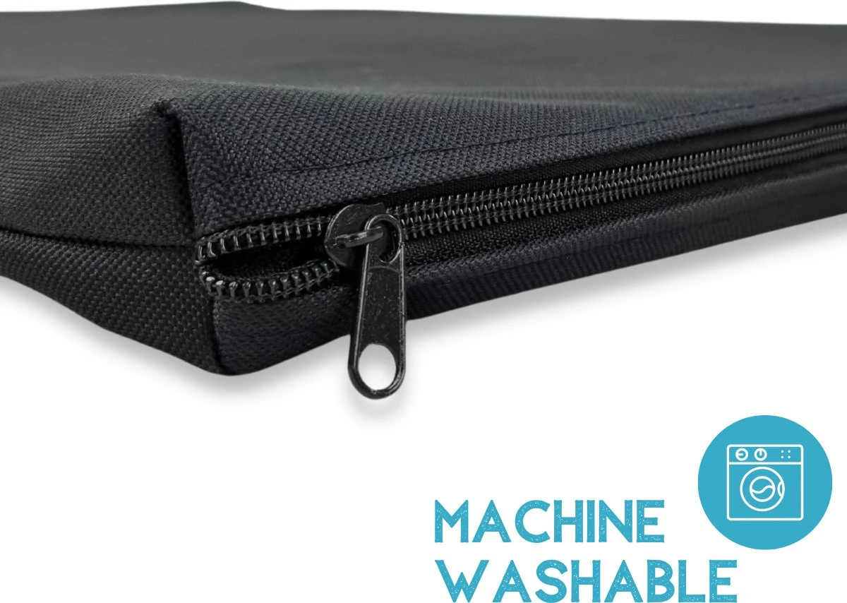Topmast Waterproof Benchkussen - Nylon - Zwart - 90 X 60 Cm - Benchmat - Benchmatras - Waterafstotend - Hondenkussen 4 Topmast Waterproof Benchkussen - Nylon - Zwart - 90 X 60 Cm - Benchmat - Benchmatras - Waterafstotend - Hondenkussen - Afbeelding 2