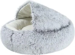 Mooki Nova Plushe - Kattenmand - Luxe Kattenbed - Kattenkussen - Cavebed - Donut - Extra Zacht & Comfortabel - Hondenmand - Lichtblauw - 50 Cm -Hondenbenodigdheden 1200x887 2