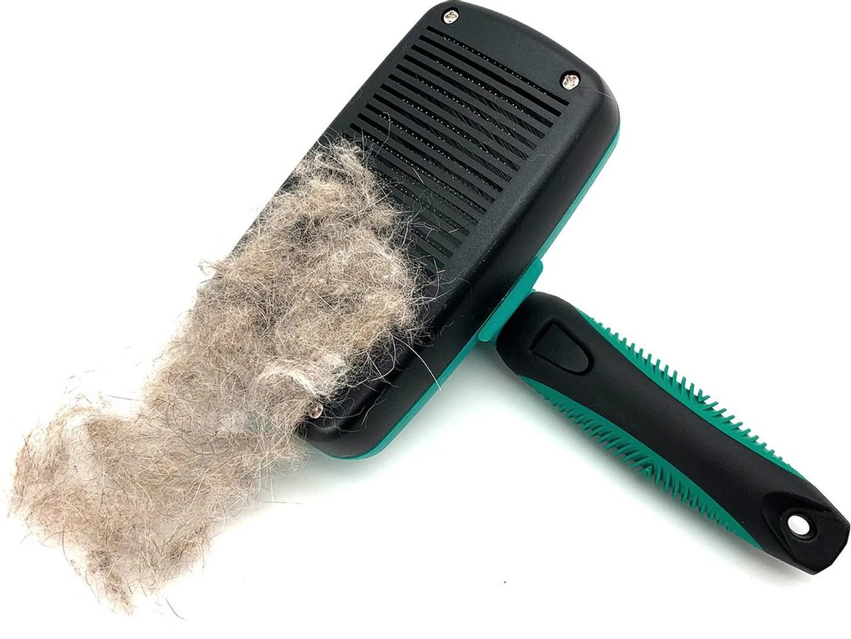 ElegaPet Hondenborstel Groen - Hondenhaar Verwijderen - Kat En Hondenkam - Slickerborstel Hond En Kat - Groomer - Ondervacht Kam Hond - Borstel Hond - Hondenborstel Langharig En Kortharig - Slickerborstel - Anti Klit/Knopen/Huidschilfers 7 ElegaPet Hondenborstel Groen - Hondenhaar Verwijderen - Kat En Hondenkam - Slickerborstel Hond En Kat - Groomer - Ondervacht Kam Hond - Borstel Hond - Hondenborstel Langharig En Kortharig - Slickerborstel - Anti Klit/Knopen/Huidschilfers - Afbeelding 5