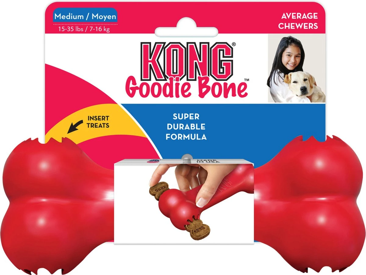Kong Goodie Bone - Kauwspeelgoed - 178 Mm X 153 Mm X 51 Mm - Rood - 1 Stuk 3 Kong Goodie Bone - Kauwspeelgoed - 178 Mm X 153 Mm X 51 Mm - Rood - 1 Stuk
