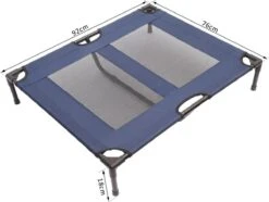 Paws & Claws - Hondenbed - Hondenstretcher - Honden Ligbed - Portable Draagbaar - 92 X 76 X 18 Cm - Blauw -Hondenbenodigdheden 1200x906 5