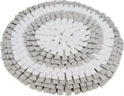 Doxie® Hondenspeelgoed – Speelgoed Hond – Snuffelmat – Antislip – Wasbaar – ⌀ 50 Cm – Lichtgrijs Met Wit