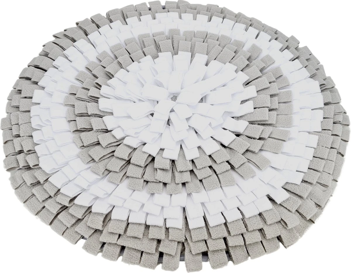 Doxie® Hondenspeelgoed – Speelgoed Hond – Snuffelmat – Antislip – Wasbaar – ⌀ 50 Cm – Lichtgrijs Met Wit 3 Doxie® Hondenspeelgoed – Speelgoed Hond – Snuffelmat – Antislip – Wasbaar – ⌀ 50 Cm – Lichtgrijs Met Wit