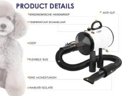 Forgoods Professionele Hondenfohn - Waterblazer Voor Honden - Hondenfohn Met 4 Opzetstukken - 2800W Verstelbaar Vermogen - Roze 14 Forgoods Professionele Hondenfohn - Waterblazer Voor Honden - Hondenfohn Met 4 Opzetstukken - 2800W Verstelbaar Vermogen - Roze -Hondenbenodigdheden 1200x954