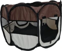 Dailyibed Opvouwbare Puppyren - Bruin - 115x115x58 Cm - Incl. Draagtas - Incl. Voederbak 20 Dailyibed Opvouwbare Puppyren - Bruin - 115x115x58 Cm - Incl. Draagtas - Incl. Voederbak -Hondenbenodigdheden 1200x983