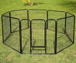 Merkloos Topmast Premium Puppyren - 80 Cm Hoog - 640 Cm Omtrek - Hondenren - Hondenhok - Antraciet -Hondenbenodigdheden 1200x995 10