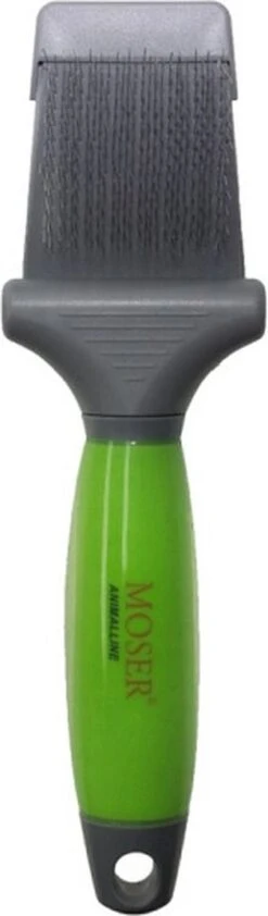 Moser Premium Slicker Borstel - Hondenvachtborstel - Groen Grijs -Hondenbenodigdheden 352x1200