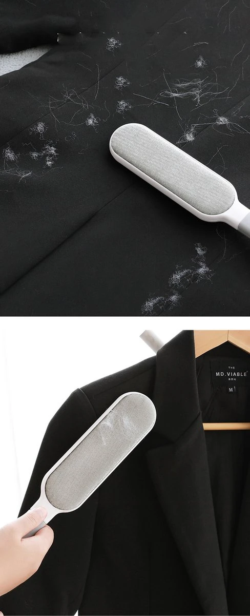 IGOODS - Pet Hair Remover - Hond & Kat Roller Brush - Dubbelzijdig Bont Ontharingsgereedschap Met Zelfreinigende Basis - Reismaatborstel - Voor Kleding - Bank - Tapijt - Autostoel GRIJS 6 IGOODS - Pet Hair Remover - Hond & Kat Roller Brush - Dubbelzijdig Bont Ontharingsgereedschap Met Zelfreinigende Basis - Reismaatborstel - Voor Kleding - Bank - Tapijt - Autostoel GRIJS - Afbeelding 4