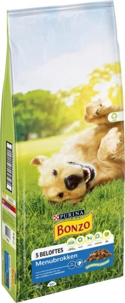 Bonzo Menubrokken Adult - Hondenvoer Kip & Groenten - 15 Kg -Hondenbenodigdheden 497x1200