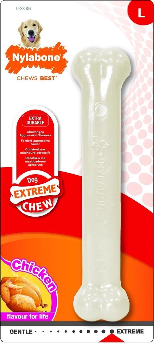 Nylabone Harde Bijters Kluif - Kip - Voor Honden Tot 20 Kg 3 Nylabone Harde Bijters Kluif - Kip - Voor Honden Tot 20 Kg