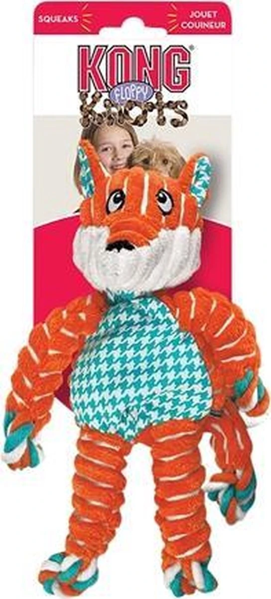 Kong Floppy Knots Vos 20,5x23,5x9 Cm 9 Kong Floppy Knots Vos 20,5x23,5x9 Cm - Afbeelding 7