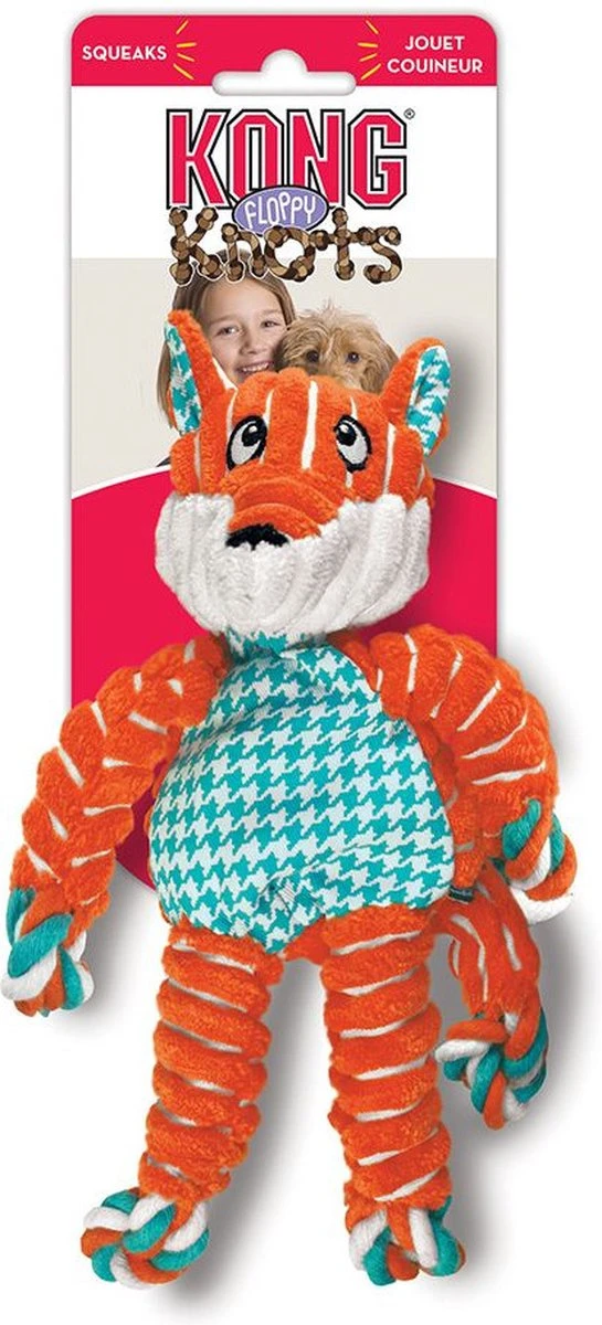 Kong Floppy Knots Vos 20,5x23,5x9 Cm 7 Kong Floppy Knots Vos 20,5x23,5x9 Cm - Afbeelding 5