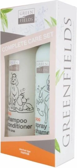 Greenfields Vacht Verzorging Set Voor Honden Shampoo, Conditioner & Droogshampoo 16 Greenfields Vacht Verzorging Set Voor Honden Shampoo, Conditioner & Droogshampoo -Hondenbenodigdheden 552x1200