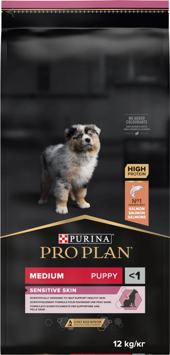 Pro Plan Medium Puppy Sensitive Skin - Honden Droogvoer - Zalm - 12 Kg 9 Pro Plan Medium Puppy Sensitive Skin - Honden Droogvoer - Zalm - 12 Kg - Afbeelding 7