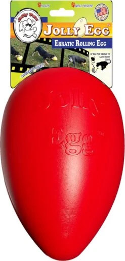 Jolly Pets Jolly Egg Hondenspeelgoed – Stevige Hondenbal - Gemaakt Van Extreem Duurzaam Kunststof - Geschikt Voor De Kleinere Hond – Weerbestendig - 20cm – Rood -Hondenbenodigdheden 578x1200 1
