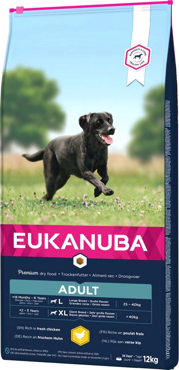 Eukanuba Dog Adult - Large Breed - Kip - Hondenvoer - 12 Kg 9 Eukanuba Dog Adult - Large Breed - Kip - Hondenvoer - 12 Kg - Afbeelding 7