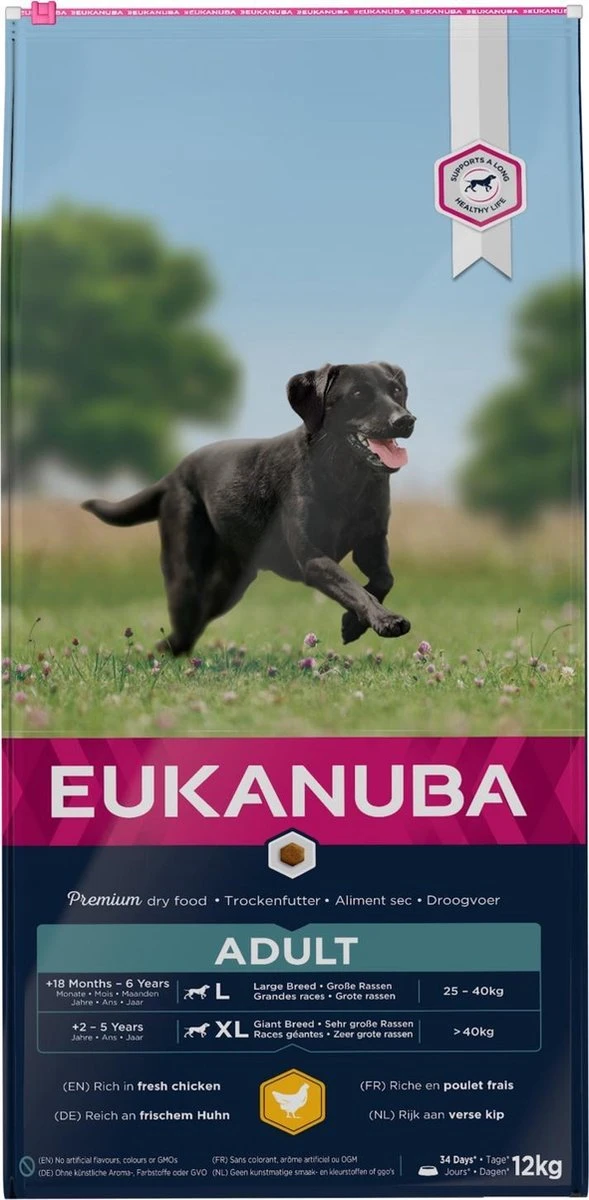 Eukanuba Dog Adult - Large Breed - Kip - Hondenvoer - 12 Kg 3 Eukanuba Dog Adult - Large Breed - Kip - Hondenvoer - 12 Kg