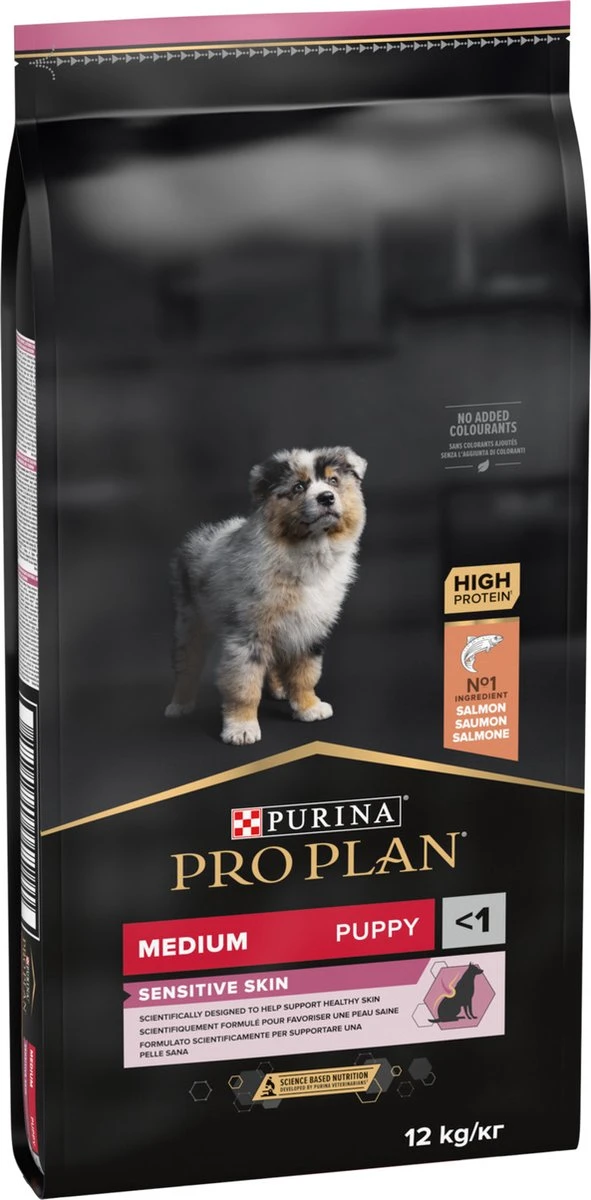 Pro Plan Medium Puppy Sensitive Skin - Honden Droogvoer - Zalm - 12 Kg 8 Pro Plan Medium Puppy Sensitive Skin - Honden Droogvoer - Zalm - 12 Kg - Afbeelding 6
