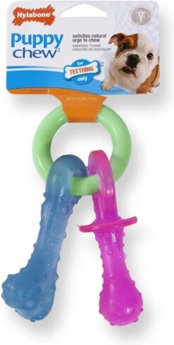 Nylabone Puppy Teething Pacifier Flexible - Hondenspeelgoed - Bacon 215x100x38 Mm 108 G Roze Blauw Groen Tot 11kg Small -Hondenbenodigdheden 605x1200 2