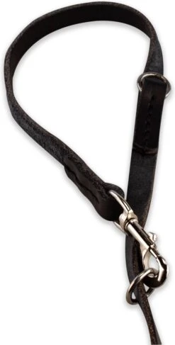 Multifunctionele Hondenriem - 220cm - Zwart - Leren Hondenriem - 100% Volnerfleer - Hondenriem Leer - Leiband Hond -Hondenbenodigdheden 609x1200